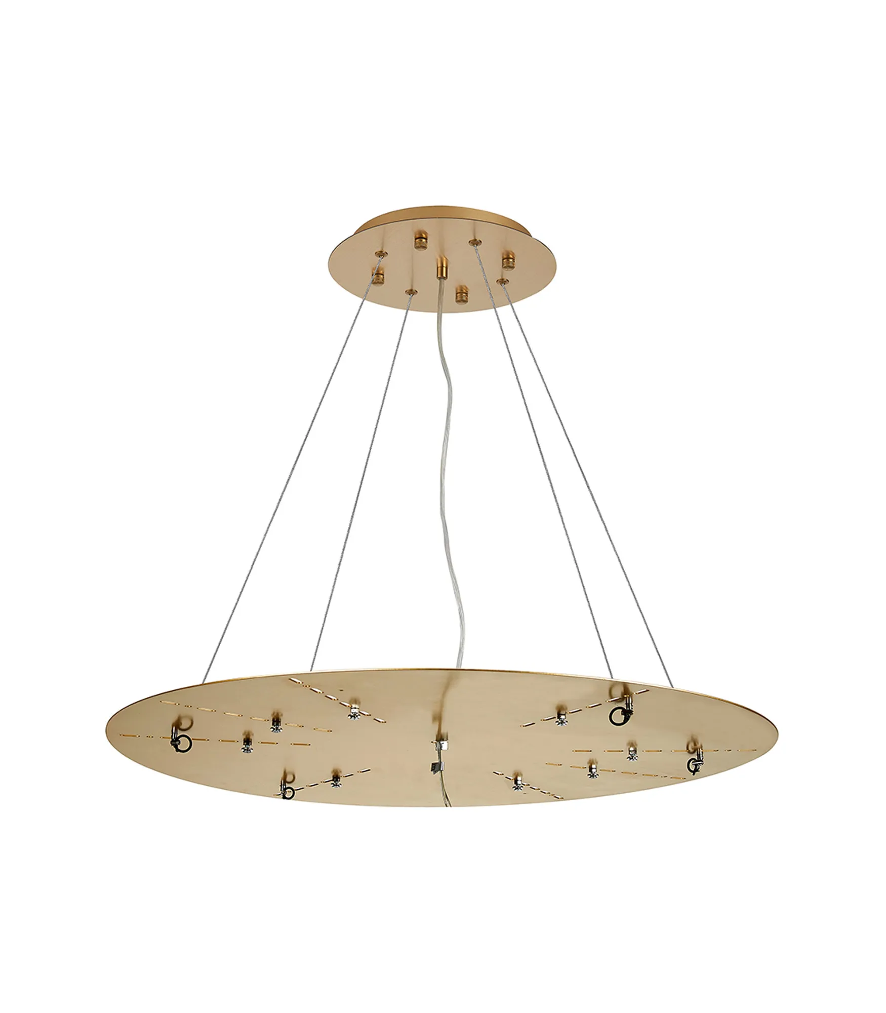 D0928BR  Lowan 69cm, 3m Brass/Painted Brass, Suspension Plate c/w Power Cable To Lower Flush Fittings, Max Load 20kg (ONLY TESTED FOR OUR PRODUCTS)